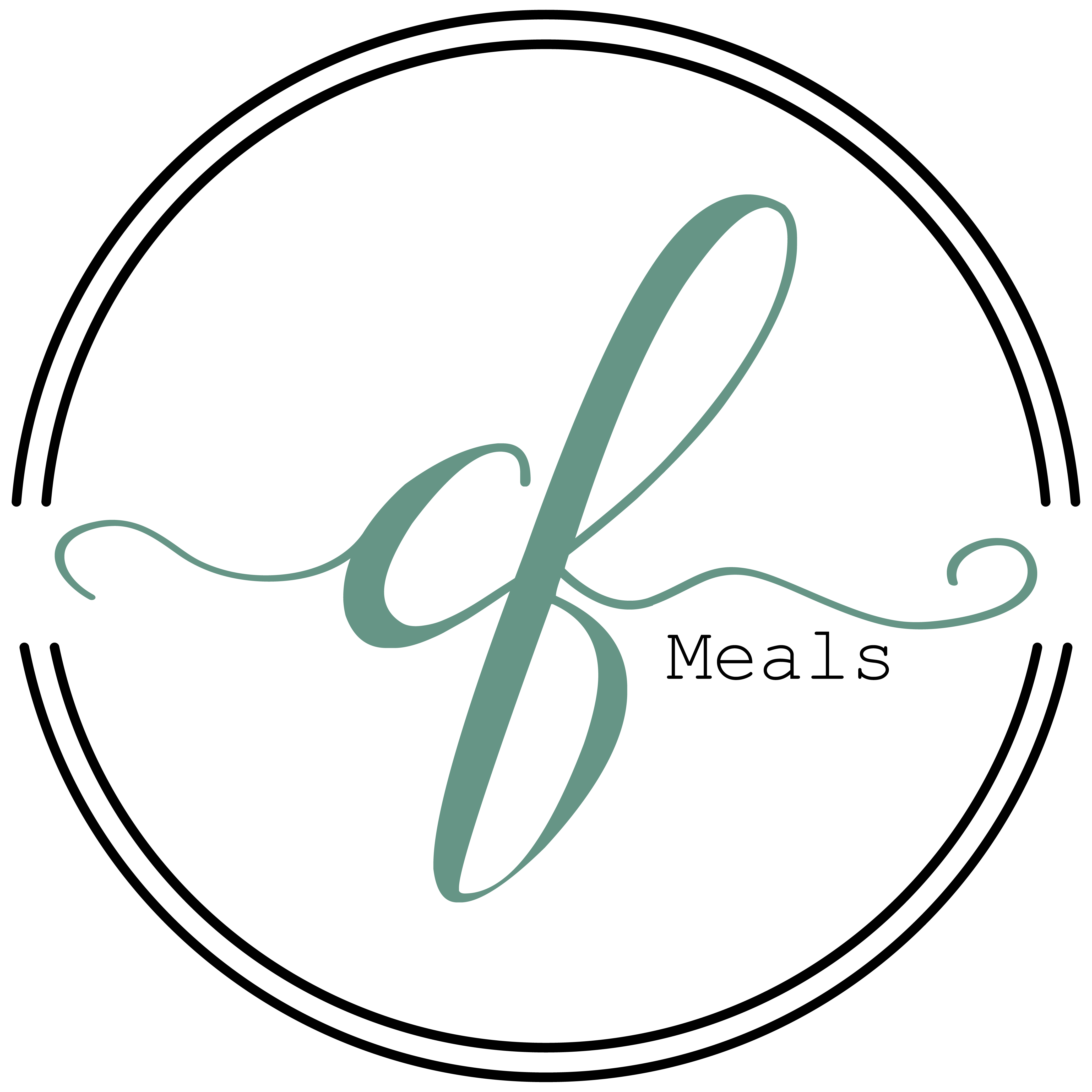 White and Green CF Meals Logo